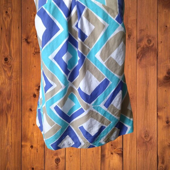 Trina Turk  Women's Size 4 Geometric Print Wide Strap Silk Blend Top Sleeveless - Picture 4 of 6